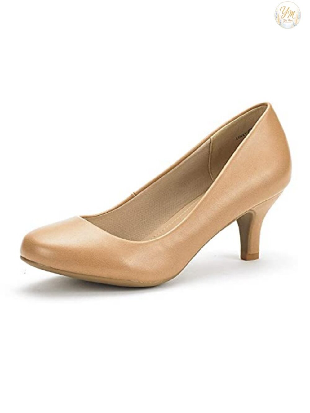 Women's Comfortable Kitten Heels Pumps 2.5-Inch Heel Slip-On Round Toe